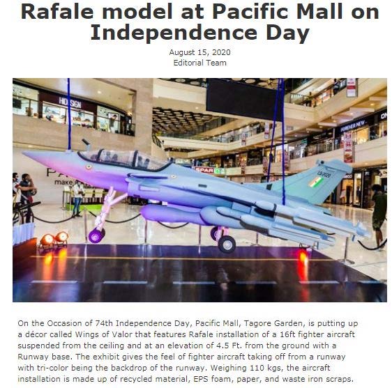Rafale Model at Pacific Mall